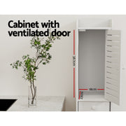 Artiss Bathroom Toilet Storage Cabinet Laundry Tallboy Cupboard Slim Corner FUR-V-BATH-118-WH