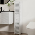 Artiss Bathroom Toilet Storage Cabinet Laundry Tallboy Cupboard Slim Corner FUR-V-BATH-118-WH