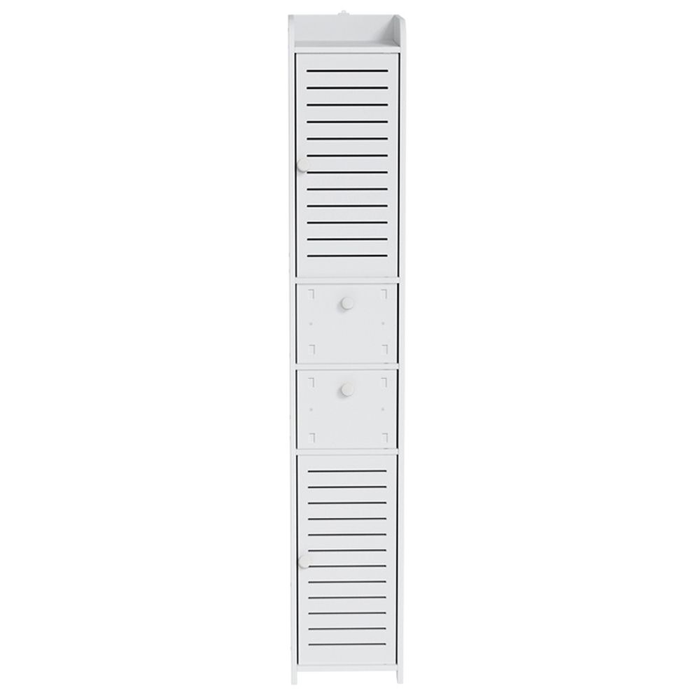 Artiss 2X Bathroom Toilet Storage Cabinet Laundry Tallboy Cupboard FUR-V-BATH-118-WHX2