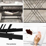 Artiss Nesting Coffee Table Set of 2 Marble Effect FUR-V-COF-02-MBWH