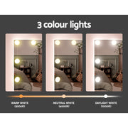Artiss Dressing Table Set Stool 10 LED Bulbs White Dale FUR-V-DRESS02-LED-WH-AB