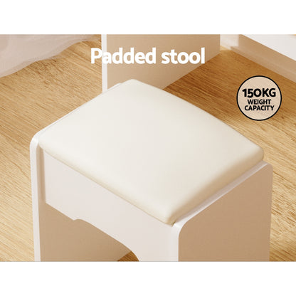 Artiss Dressing Table Set Stool Led White Doria FUR-V-DRESS03-LED-WH-AB