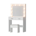 Artiss Dressing Table Vanity Desk Set Stool 10 Led Bulbs White FUR-V-DRESS06-LED-WH-AB