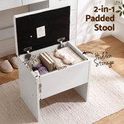 Artiss Dressing Table Makeup Vanity Desk Large LED Mirror 10 Drawers Power Outlet Hair Dryer Holder Hook White