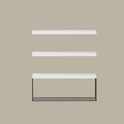 Artiss Floating Wall Shelf Set of 3 White FUR-V-WALL-01-WH