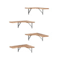 Artiss Floating Wall Shelf Corner Shelves Set of 4 Wood FUR-V-WALL-02-WD