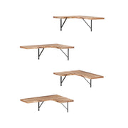 Artiss Floating Wall Shelf Corner Shelves Set of 4 Wood FUR-V-WALL-02-WD