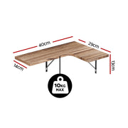 Artiss Floating Wall Shelf Corner Shelves Set of 4 Wood FUR-V-WALL-02-WD
