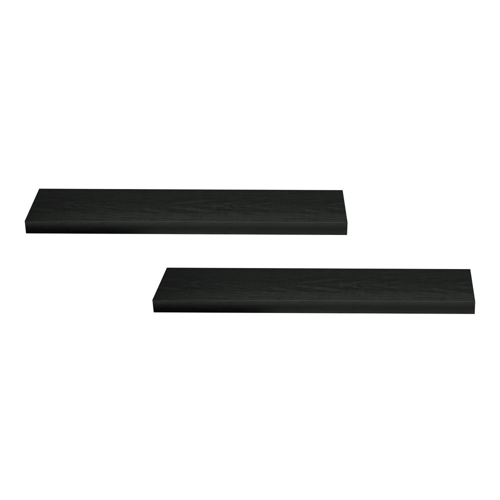 Artiss Floating Wall Shelf Set of 2 Black 90CM FUR-V-WALL-03-BK