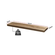 Artiss Floating Wall Shelf Set of 2 Wood 90CM FUR-V-WALL-03-WD