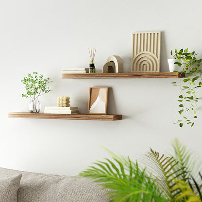 Artiss Floating Wall Shelf Set of 2 Wood 90CM FUR-V-WALL-03-WD