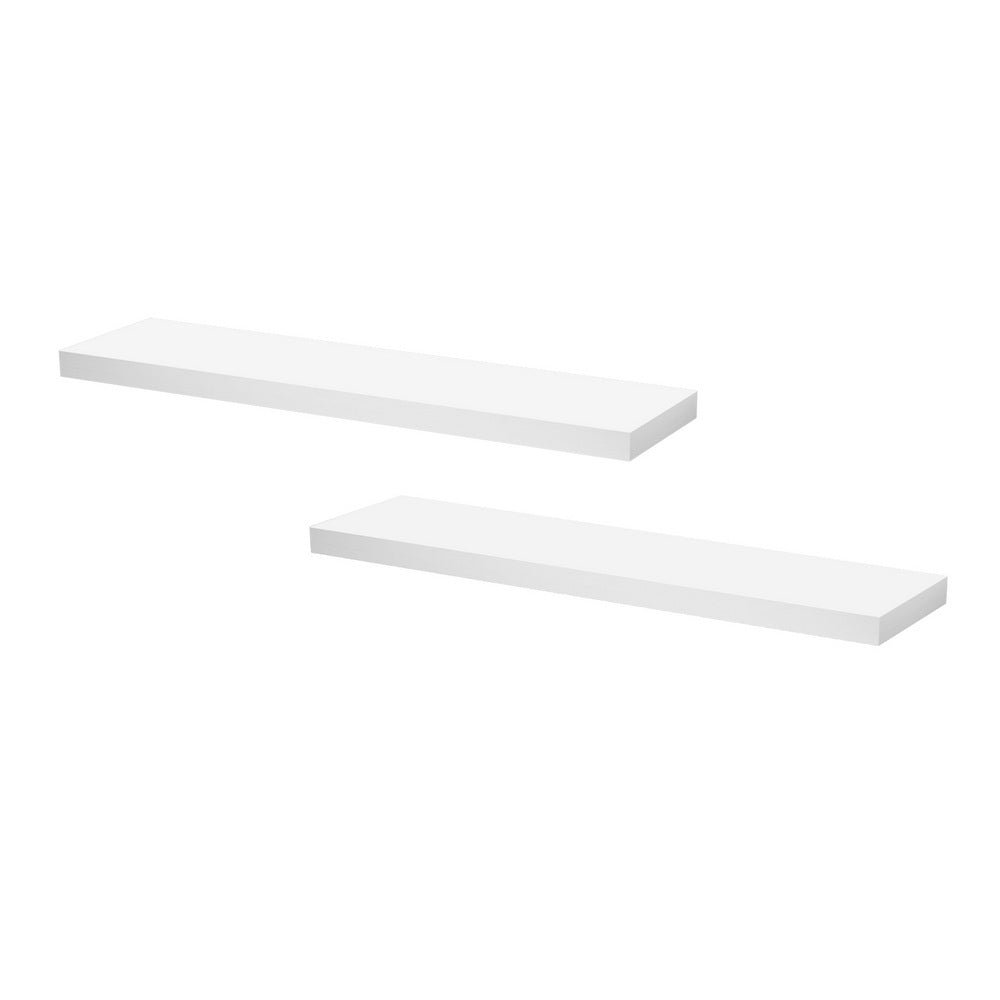 Artiss Floating Wall Shelf Set of 2 White 90CM FUR-V-WALL-03-WH