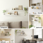 Artiss Floating Wall Shelf Set of 2 White 90CM FUR-V-WALL-03-WH