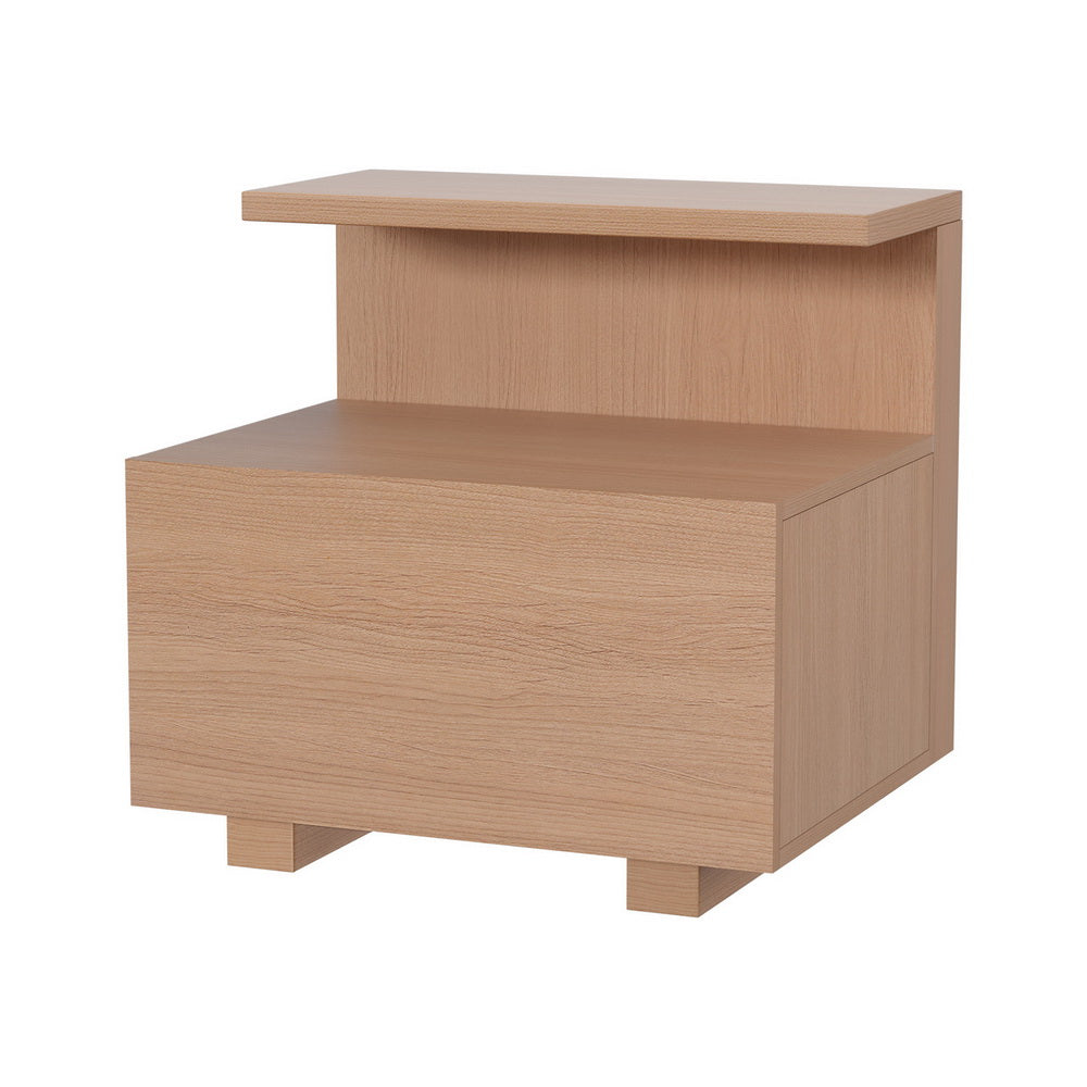 Artiss Bedside Table 1 Drawer - Pine FUR-W-BS-01-WD