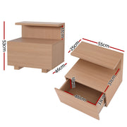 Artiss Bedside Table 1 Drawer - Pine FUR-W-BS-01-WD