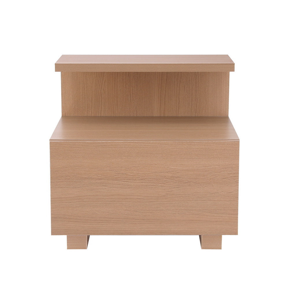 Artiss Bedside Table 1 Drawer - Pine FUR-W-BS-01-WD