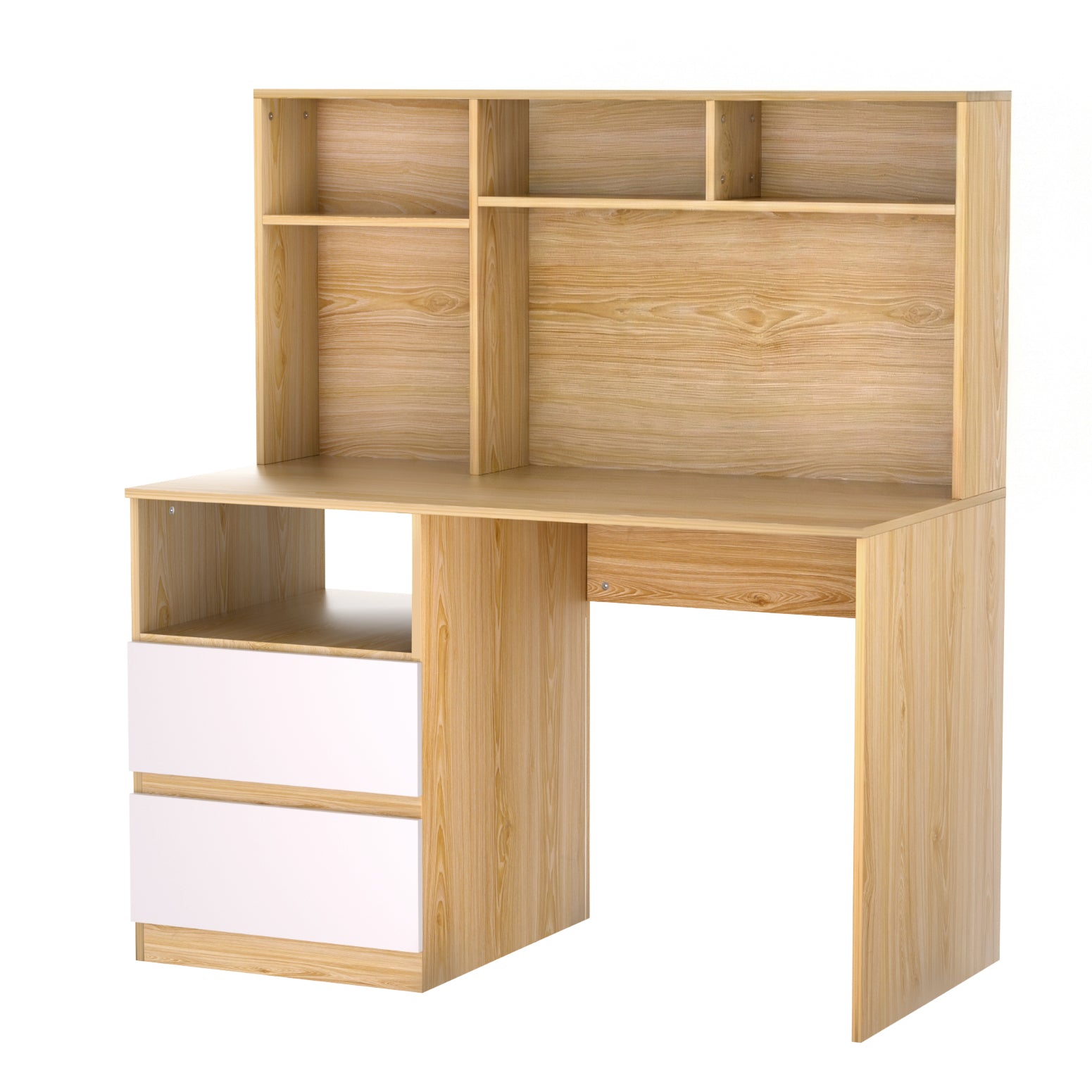 Artiss Computer Desk Office Study Desks Table Bookshelf Drawer FUR-W-CD120-WH-AB