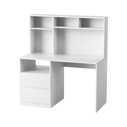 Artiss Computer Desk Office Study Desks Table Bookshelf Drawer White 120cm