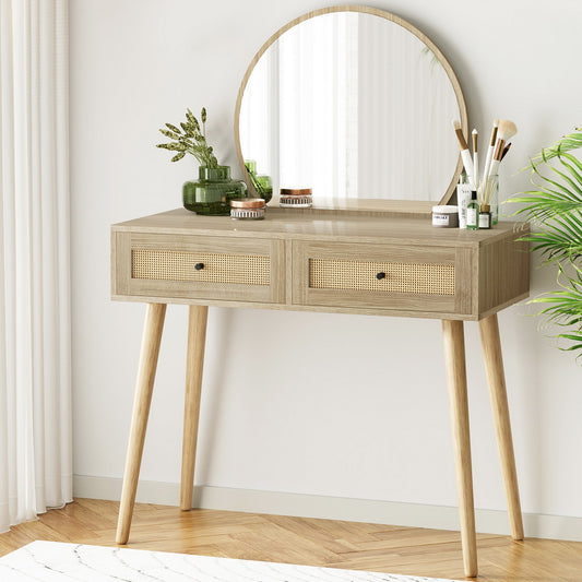 Artiss Dressing Table Set Rattan Frances FUR-W-DRESS01-RAT-WD
