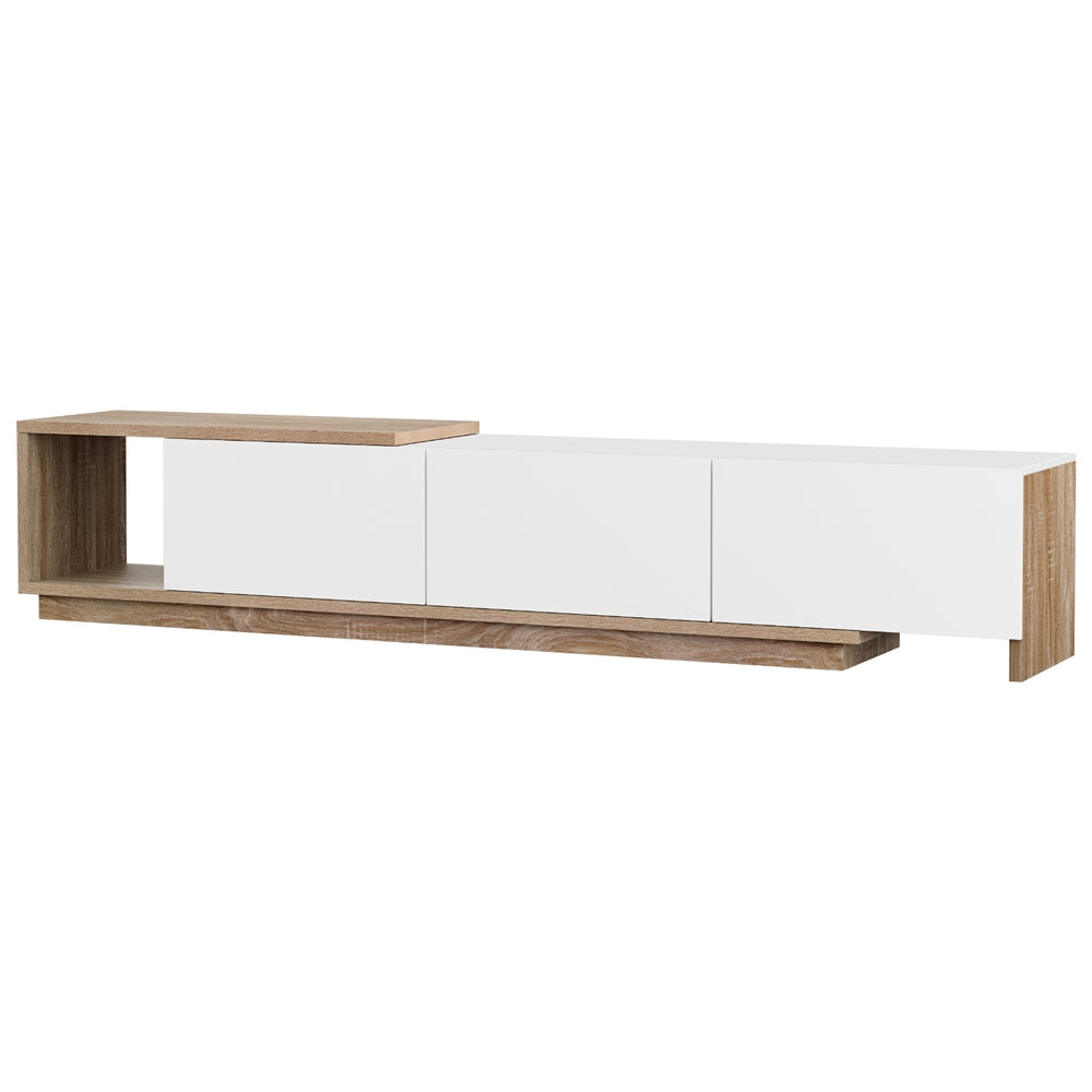 Artiss TV Cabinet Entertainment Unit Stand Extendable White Oak FUR-W-EXT-TV190-WH-AB