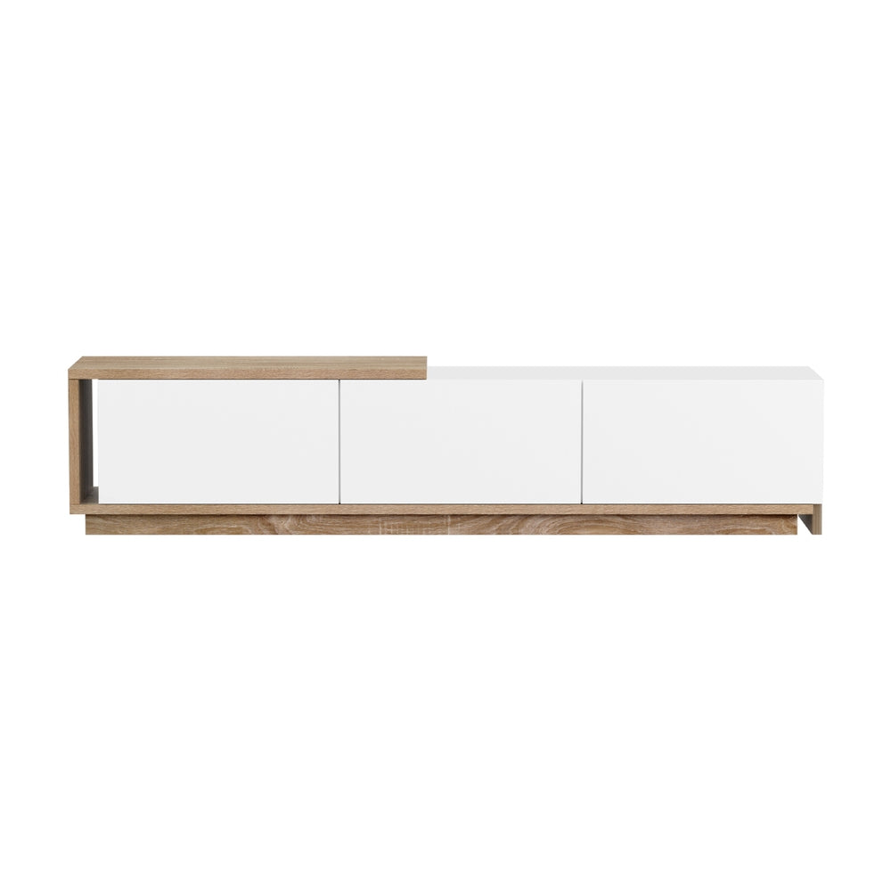 Artiss TV Cabinet Entertainment Unit Stand Extendable White Oak FUR-W-EXT-TV190-WH-AB