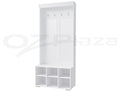Artiss Shoe Rack Cabinet Hall Tree Coat Rack 180CM White FUR-W-SHOE-180-WH-AB
