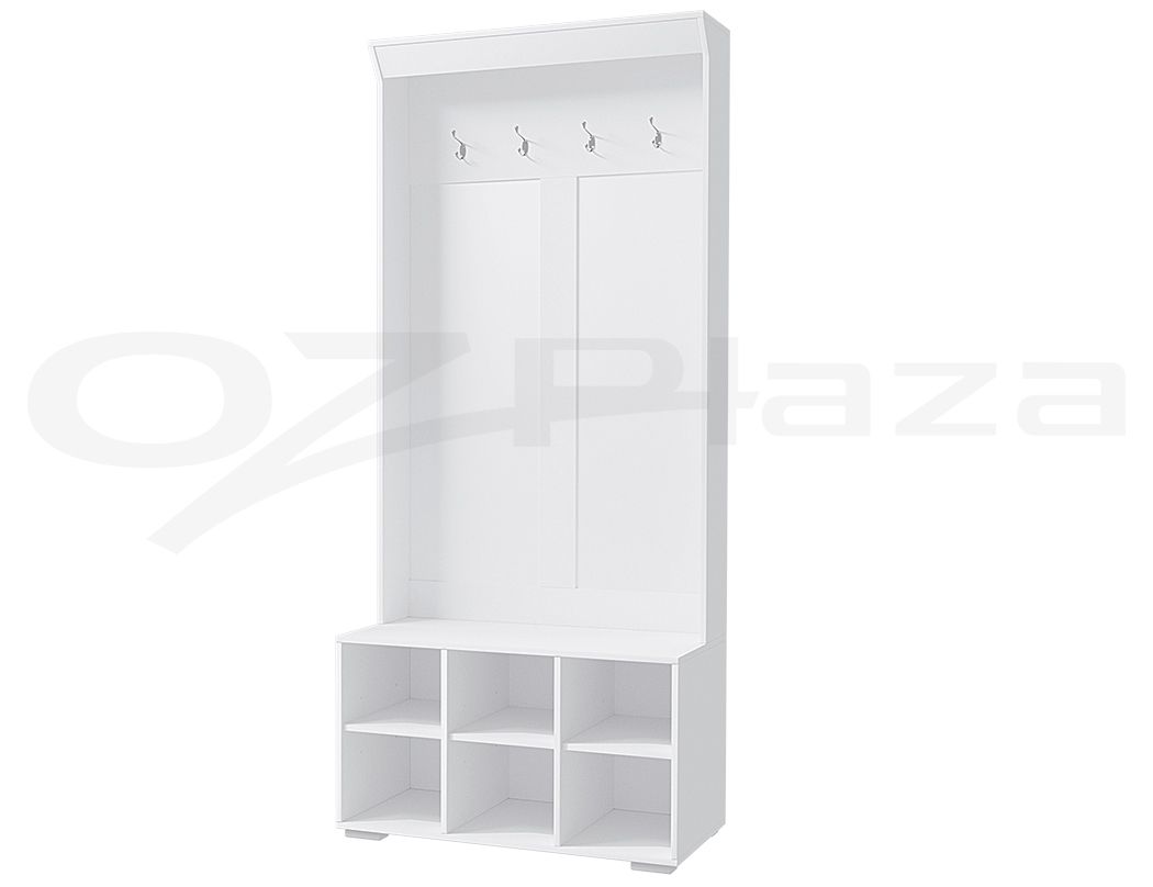 Artiss Shoe Rack Cabinet Hall Tree Coat Rack 180CM White FUR-W-SHOE-180-WH-AB