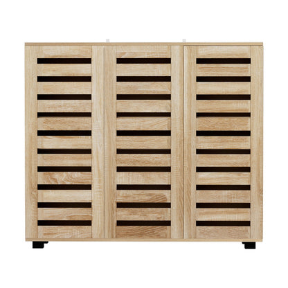 Artiss Shoe Rack Cabinet 30 Pairs Adjustable Shelf FUR-W-SHOE-LVD01-WD-AB