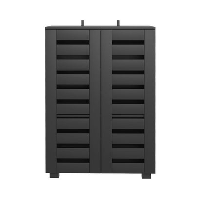 Artiss Shoe Rack Storage Cabinet 20 Pairs 5-tier Black Alster FUR-W-SHOE-LVD02-BK