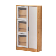 Artiss Shoe Rack Cabinet Mirror White FUR-W-SHOE-MIR3D-WHWD-AB