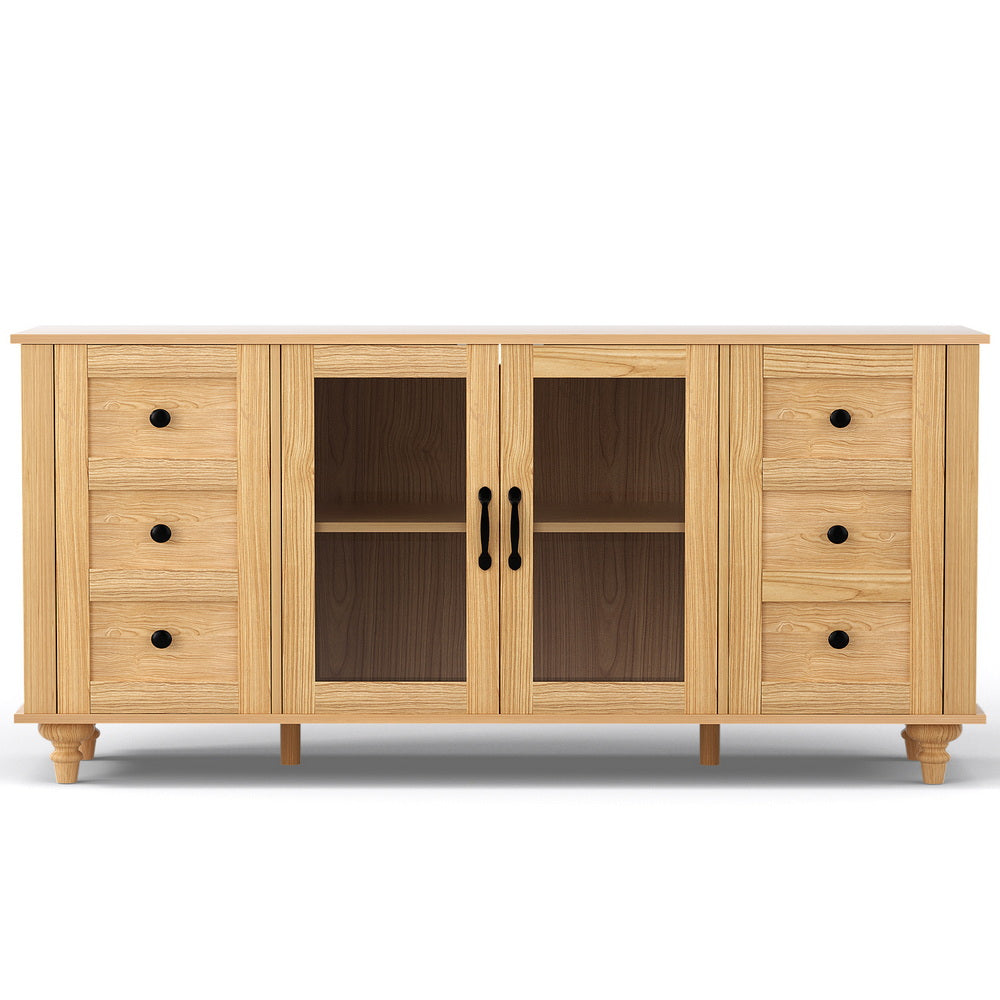 Artiss Buffet Sideboard Storage Cabinet Kitchen Cupboard Faux Drawer 150CM Pine FUR-W-SID150-01-PINE-AB