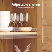 Artiss Buffet Sideboard Storage Cabinet Kitchen Cupboard Faux Drawer 150CM Pine FUR-W-SID150-01-PINE-AB