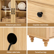 Artiss Buffet Sideboard Storage Cabinet Kitchen Cupboard Faux Drawer 150CM Pine FUR-W-SID150-01-PINE-AB