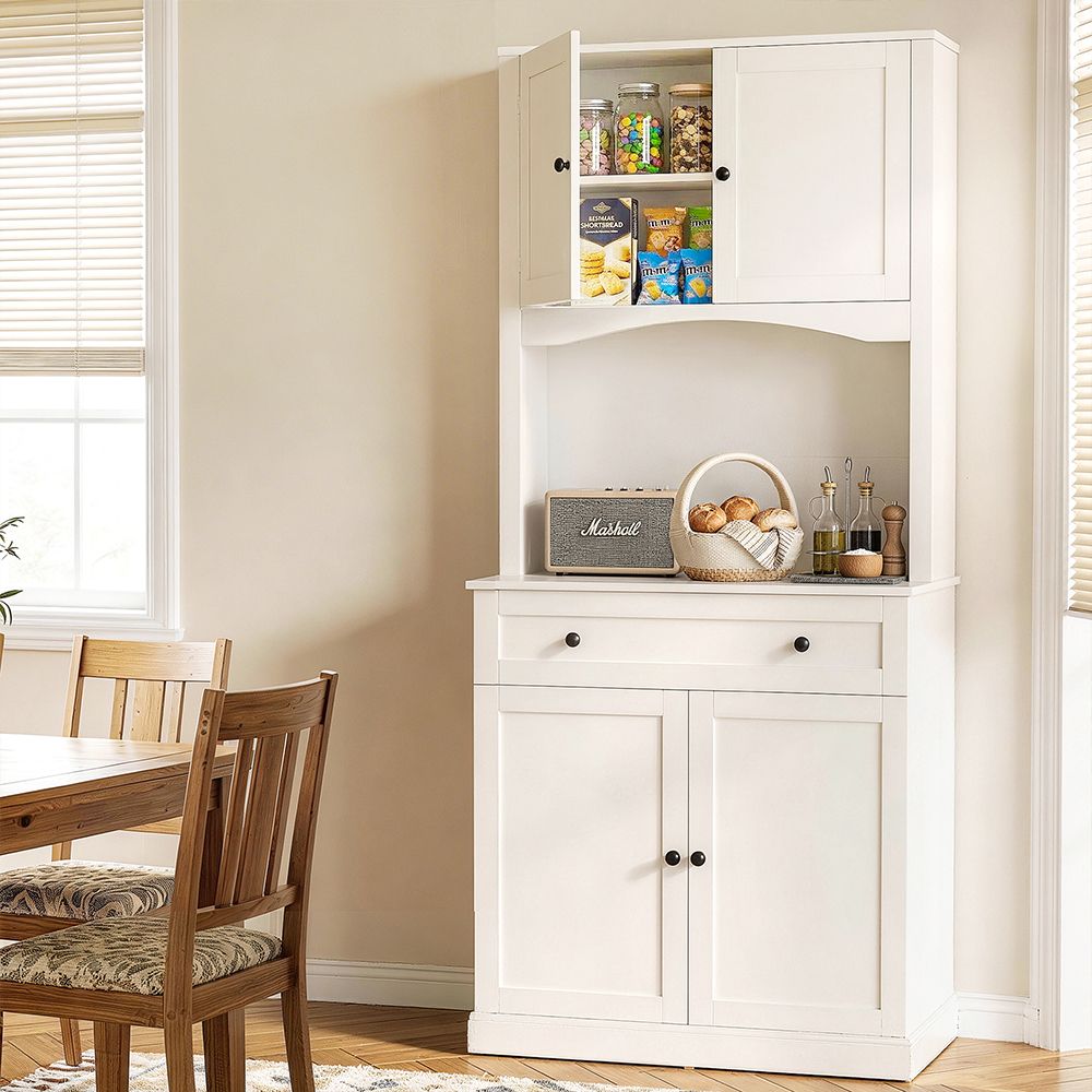 Artiss Buffet Sideboard Hutch Cabinet - BEINI White FUR-W-SIDE180-01-WH-AB