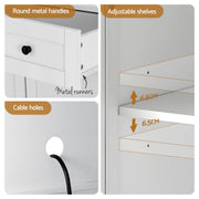 Artiss 2x Buffet Sideboard Hutch Pantry Cabinet Kitchen Storage BEINI White FUR-W-SIDE180-01-WH-ABX2