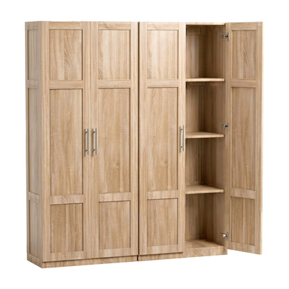 Artiss 2x Buffet Sideboard Cabinet Pantry Hutch Kitchen Storage Organiser Pine FUR-W-WR03-PINE-ABX2
