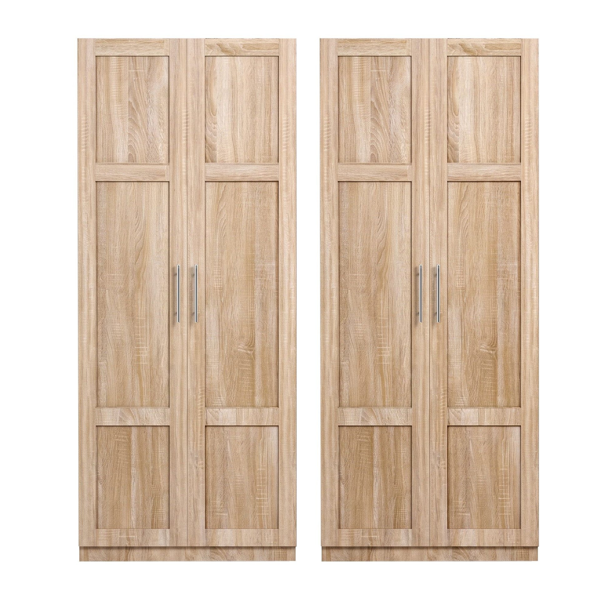 Artiss 2x Buffet Sideboard Cabinet Pantry Hutch Kitchen Storage Organiser Pine FUR-W-WR03-PINE-ABX2