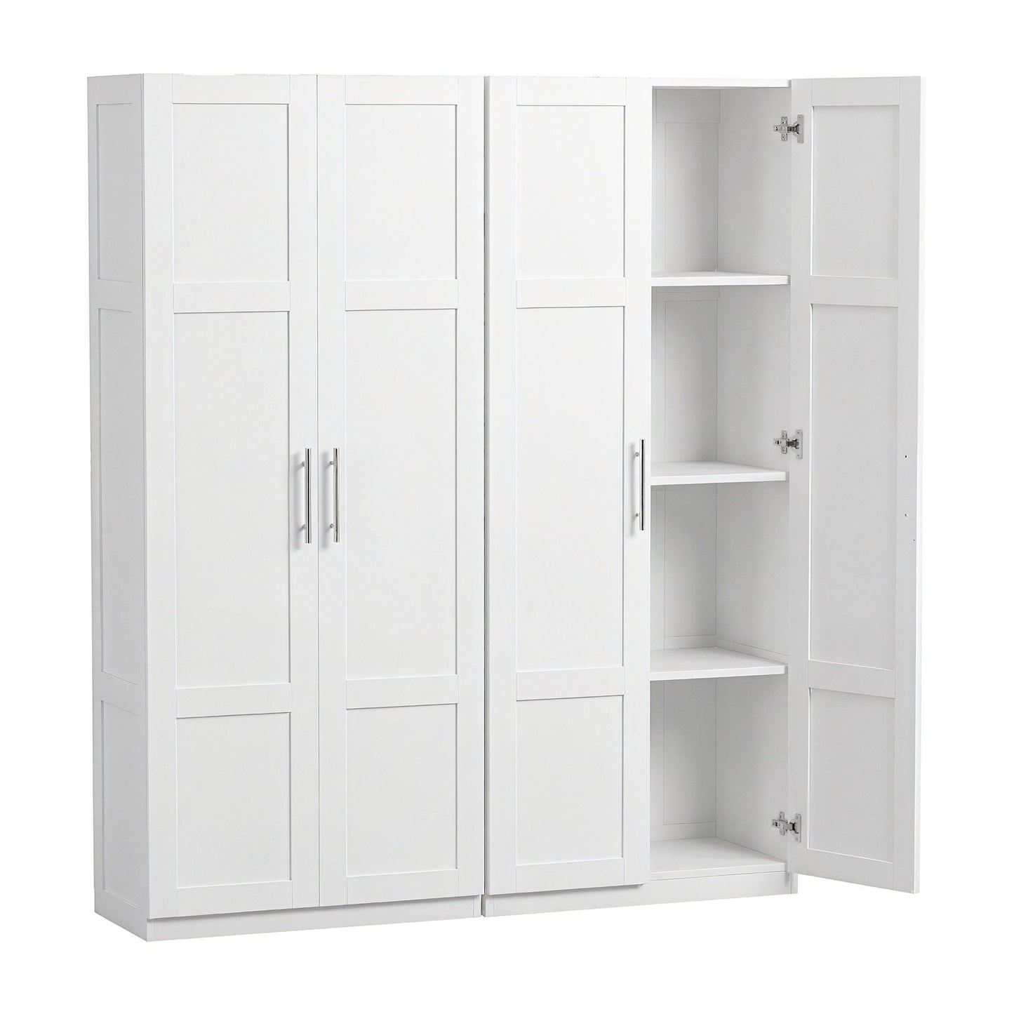 Artiss 2x Buffet Sideboard Cabinet Pantry Hutch Kitchen Storage Organiser White FUR-W-WR03-WH-ABX2