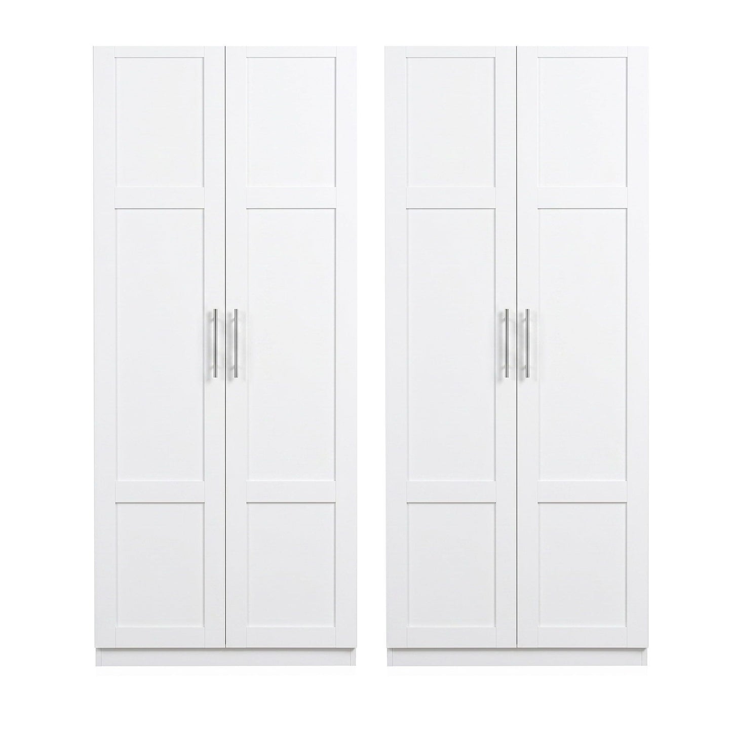 Artiss 2x Buffet Sideboard Cabinet Pantry Hutch Kitchen Storage Organiser White FUR-W-WR03-WH-ABX2