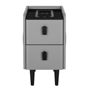 Artiss Smart Bedside Table 2 Drawers with Wireless Charging Ports LED Grey AIDA FUR-X-BS-LED-02-GY