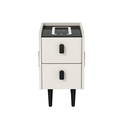 Artiss Smart Bedside Table with Wireless Charging - AIDA White FUR-X-BS-LED-02-WH