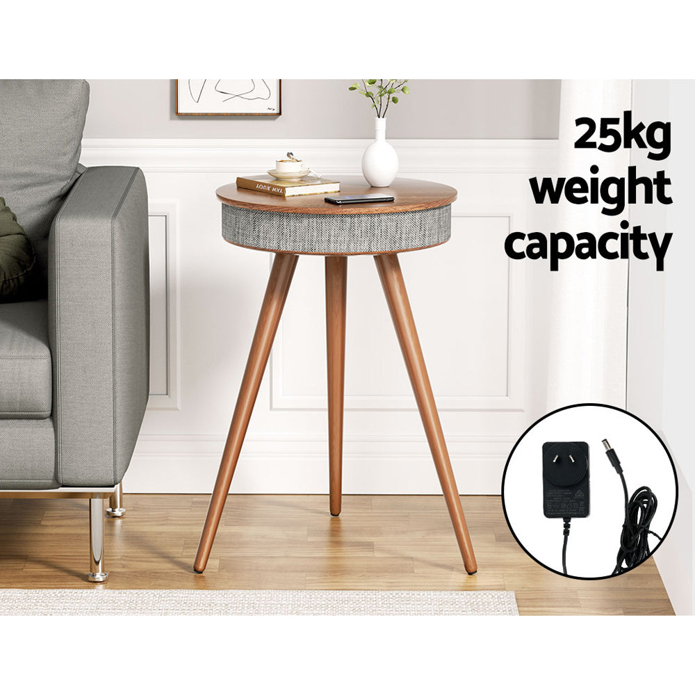 Artiss Smart Coffee Table Wireless Charging Bluetooth Speaker FUR-X-COF-01-WD