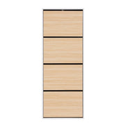 Artiss Shoe Rack Cabinet 24 Pairs Adjustable Shelf Pine FUR-Y-SHOE-4D-WHWD-AB