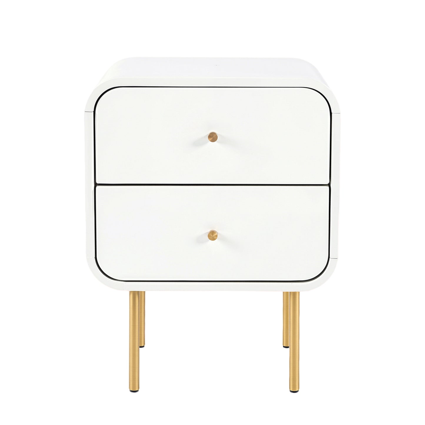 Artiss Bedside Table 2 Drawers Side End Table Nightstand White FUR-Z-BS-04-WHWD