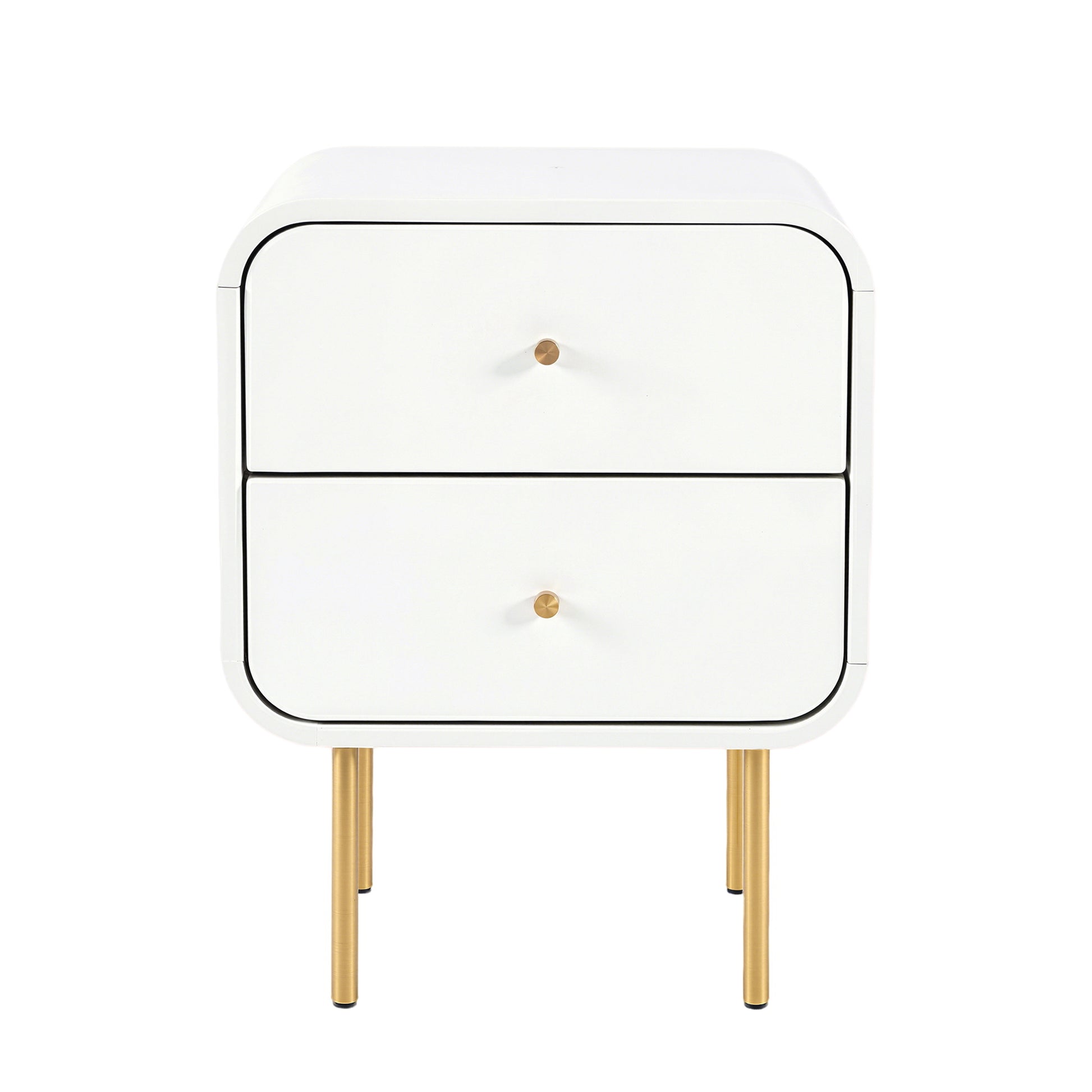Artiss Bedside Table 2 Drawers Side End Table Nightstand White FUR-Z-BS-04-WHWD