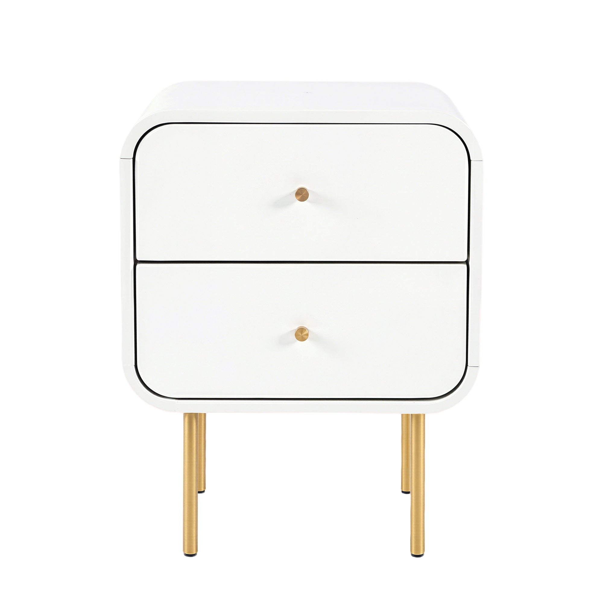 Artiss Bedside Table 2 Drawers Side End Table Nightstand White FUR-Z-BS-04-WHWD