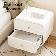 Artiss Bedside Table 2 Drawers Side End Table Nightstand White FUR-Z-BS-04-WHWD