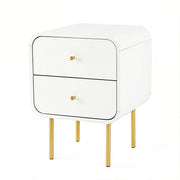 Artiss Bedside Table 2 Drawers Side End Table Nightstand White FUR-Z-BS-04-WHWD