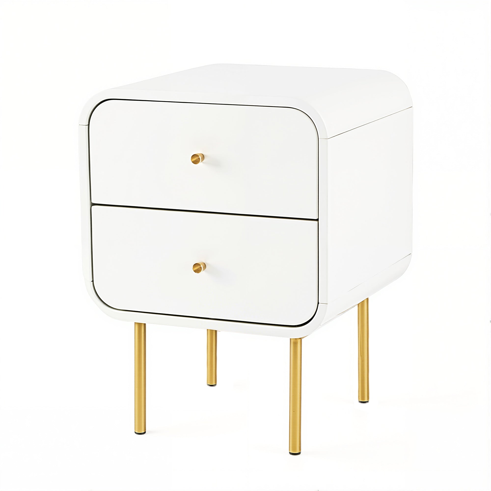 Artiss Bedside Table 2 Drawers Side End Table Nightstand White FUR-Z-BS-04-WHWD