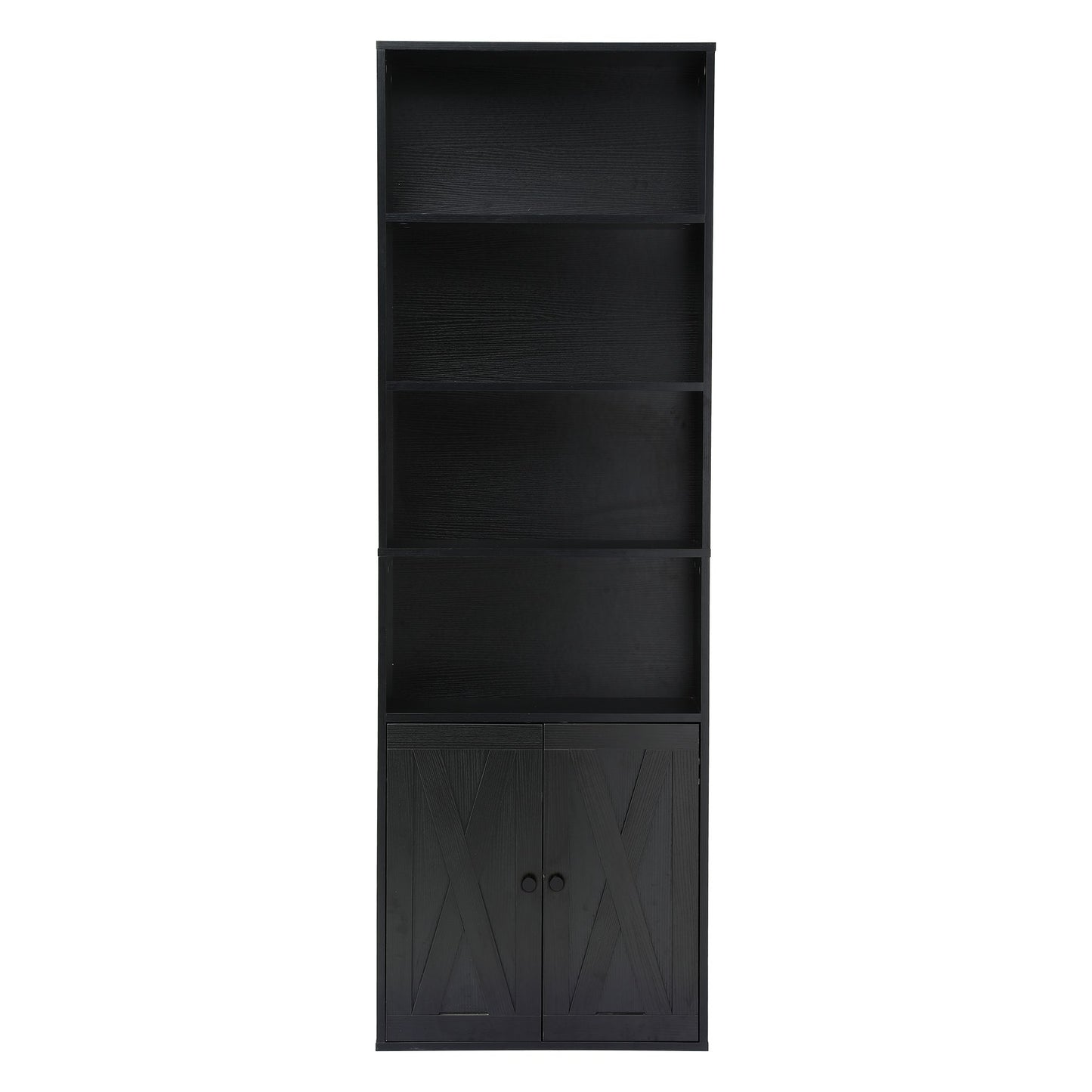 Artiss 6-Tier Bookshelf Display Cabinet Storage Black FUR-Z-BSHELF-6T-BK